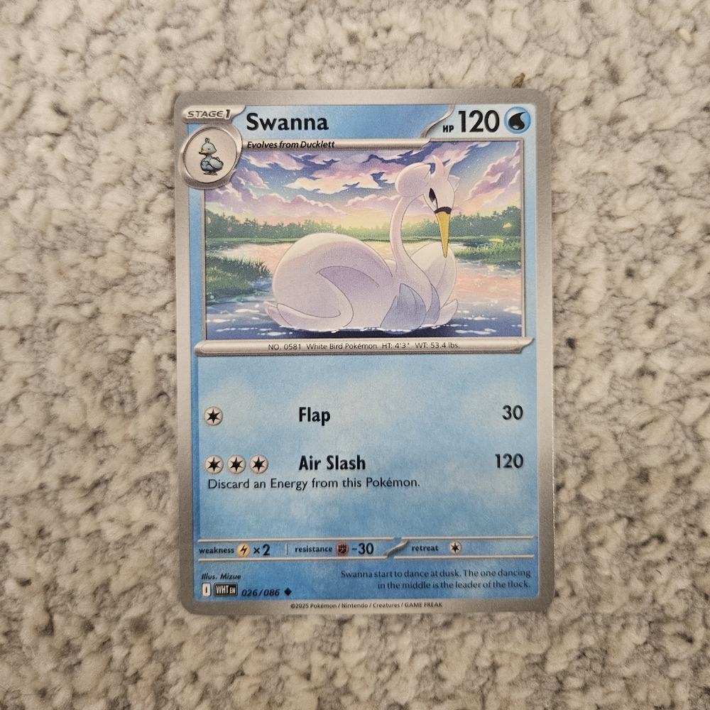 POKEMON TCG Card Swanna White Flare 026/086